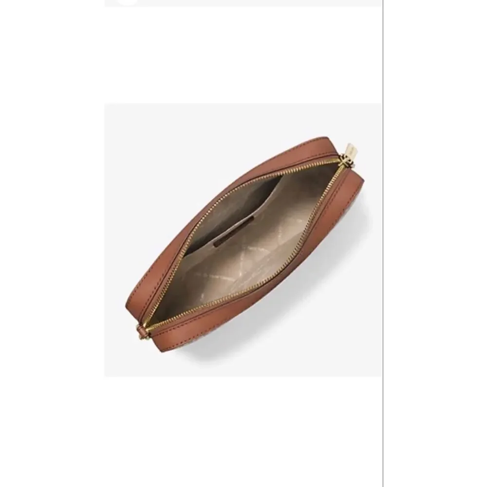 Michael Kors Jet Set Crossbody MK Signature Vanilla Purse Bag